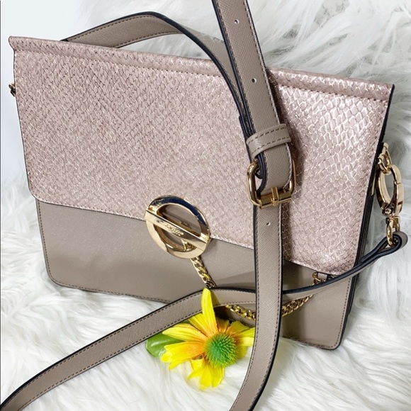 Dune London Handbags - Dune London Beige & Pink Crossbody Purse